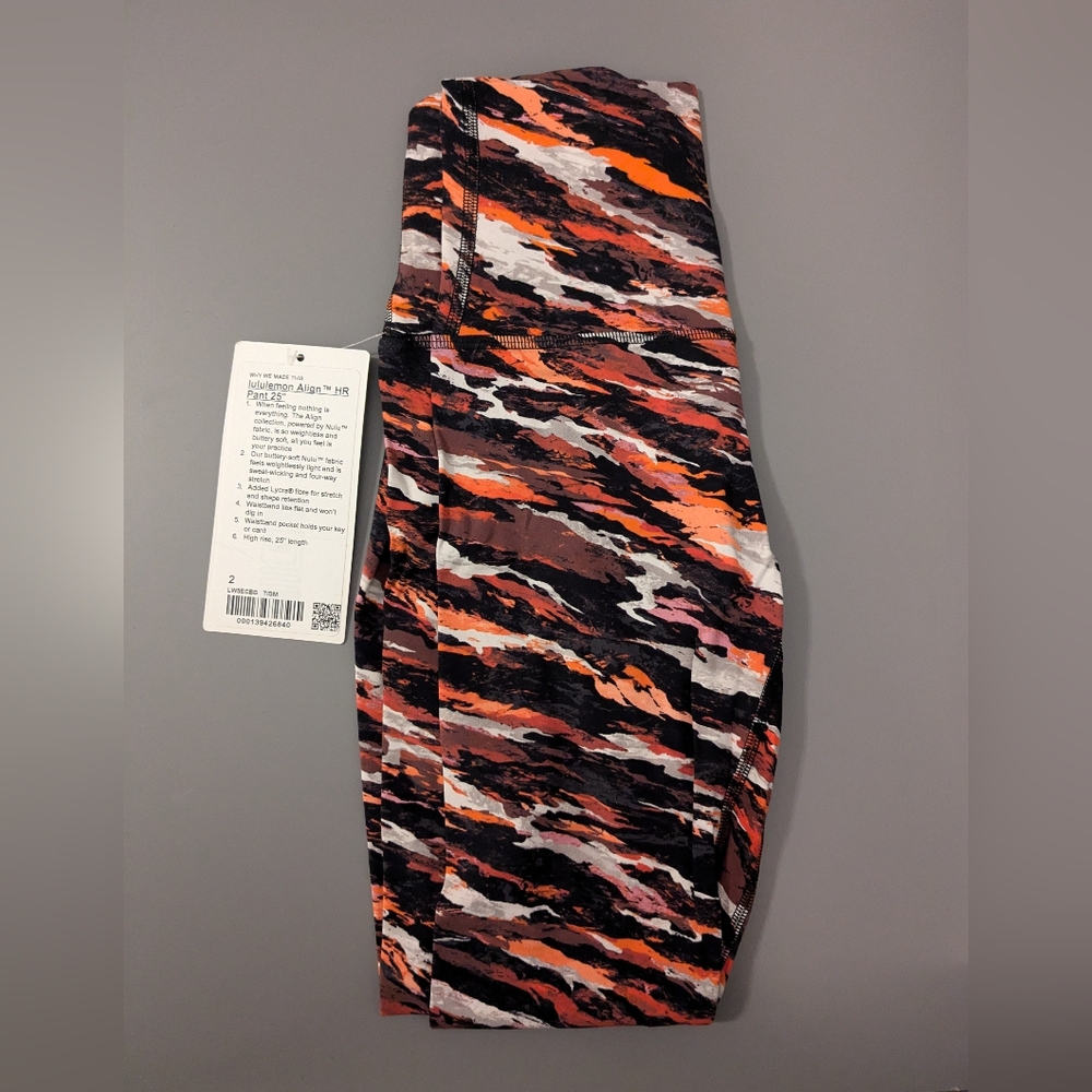 NWT Lululemon Lunar New Year Align High-Rise Pant 25" Tiger Tide Smoky Red Sz 2